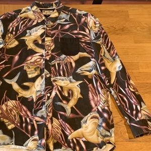 ROOK l/s shirt shark/skull pattern